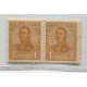 ARGENTINA 1908 GJ 276b PAREJA DE ESTAMPILLAS NUEVAS CON GOMA VARIEDAD CON Y SIN FILIGRANA U$ 10